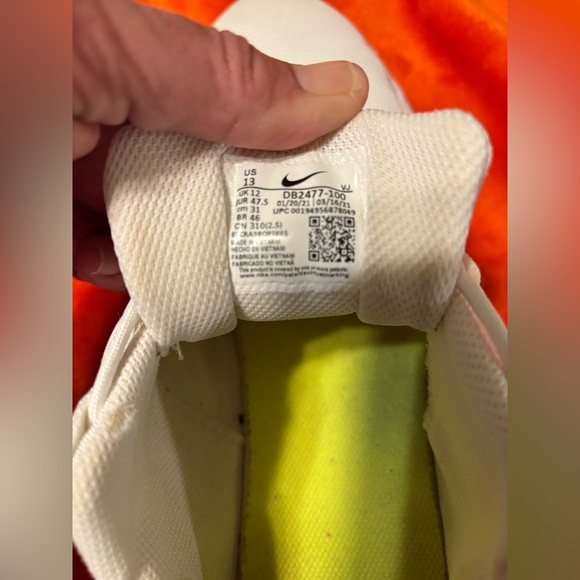 NEW Nike Crater Impact SE Men's Sneakers White/Sunkist Orange DEADSTOCK - Sz 13 - Picture 15 of 16